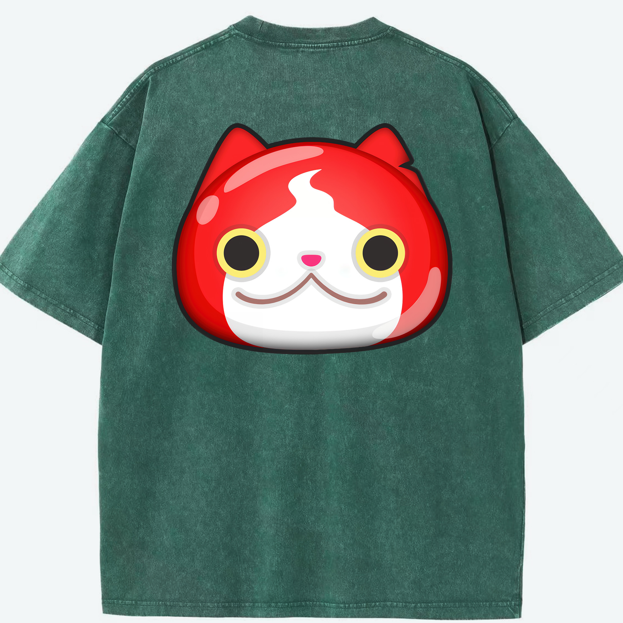 （画像用） 妖怪ウォッチ Yo-kai Watch 綿100% ヴィンテージ風 半袖Tシャツ（背面プリント）
